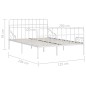 vidaXL Estructura de cama con somier metal blanco 120x200 cm vidaXL Estructura de cama con somier metal blanco 120x200 cm