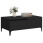 vidaXL Mesa de centro madera contrachapada negro 90x50x36,5 cm vidaXL Mesa de centro madera contrachapada negro 90x50x36,5 cm