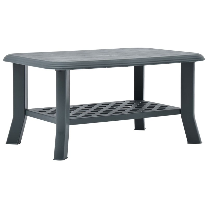 vidaXL Mesa de centro de plástico verde 90x60x46 cm vidaXL Mesa de centro de plástico verde 90x60x46 cm