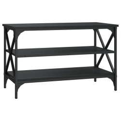 vidaXL Mueble para TV madera contrachapada negro 80x40x50 cm