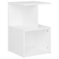 vidaXL Mesita de noche madera de ingeniería blanca 35x35x55 cm vidaXL Mesita de noche madera de ingeniería blanca 35x35x55 cm