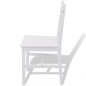 vidaXL Conjunto de comedor 5 piezas madera de pino blanco