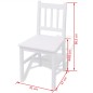 vidaXL Conjunto de comedor 5 piezas madera de pino blanco