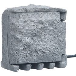 vidaXL Enchufe de jardín 4 ranuras poliresina resistente al agua gris