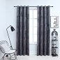 vidaXL Cortinas opacas anillas 2 uds terciopelo antracita 140x245 cm vidaXL Cortinas opacas anillas 2 uds terciopelo antracita 140x245 cm