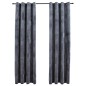 vidaXL Cortinas opacas anillas 2 uds terciopelo antracita 140x245 cm vidaXL Cortinas opacas anillas 2 uds terciopelo antracita 140x245 cm