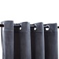 vidaXL Cortinas opacas anillas 2 uds terciopelo antracita 140x245 cm vidaXL Cortinas opacas anillas 2 uds terciopelo antracita 140x245 cm