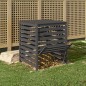 vidaXL Compostador de madera maciza de pino gris 82,5x82,5x99,5 cm vidaXL Compostador de madera maciza de pino gris 82,5x82,5x99,5 cm