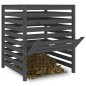 vidaXL Compostador de madera maciza de pino gris 82,5x82,5x99,5 cm vidaXL Compostador de madera maciza de pino gris 82,5x82,5x99,5 cm