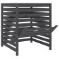 vidaXL Compostador de madera maciza de pino gris 82,5x82,5x99,5 cm vidaXL Compostador de madera maciza de pino gris 82,5x82,5x99,5 cm
