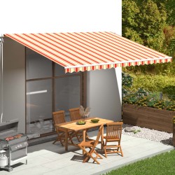 vidaXL Tela de repuesto para toldo amarillo y naranja 5x3 m