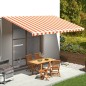 vidaXL Tela de repuesto para toldo amarillo y naranja 5x3 m
