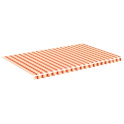 vidaXL Tela de repuesto para toldo amarillo y naranja 5x3 m