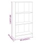 vidaXL Estantería de madera contrachapada gris Sonoma 60x24x109 cm vidaXL Estantería de madera contrachapada gris Sonoma 60x24x109 cm