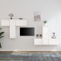vidaXL Muebles para TV 6 piezas madera maciza de pino blanco vidaXL Muebles para TV 6 piezas madera maciza de pino blanco