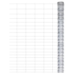 vidaXL Valla de jardín de acero galvanizado plateado 50x1,25 m