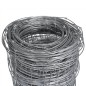 vidaXL Valla de jardín de acero galvanizado plateado 50x1,25 m