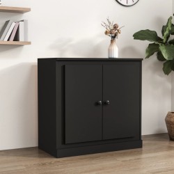 vidaXL Aparador de madera contrachapada negro 70x35,5x67,5 cm