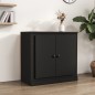 vidaXL Aparador de madera contrachapada negro 70x35,5x67,5 cm