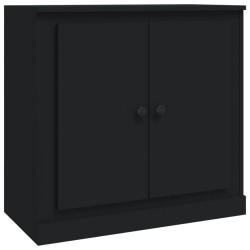 vidaXL Aparador de madera contrachapada negro 70x35,5x67,5 cm