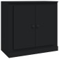vidaXL Aparador de madera contrachapada negro 70x35,5x67,5 cm