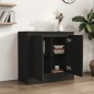 vidaXL Aparador de madera contrachapada negro 70x35,5x67,5 cm