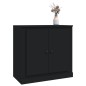 vidaXL Aparador de madera contrachapada negro 70x35,5x67,5 cm