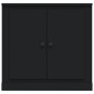 vidaXL Aparador de madera contrachapada negro 70x35,5x67,5 cm