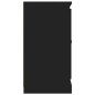 vidaXL Aparador de madera contrachapada negro 70x35,5x67,5 cm