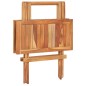 vidaXL Mesa y sillas de jardín plegables 3 pzas madera maciza de teca vidaXL Mesa y sillas de jardín plegables 3 pzas madera maciza de teca