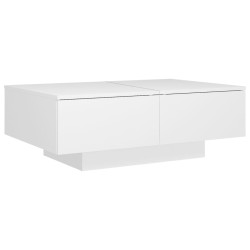 vidaXL Mesa de centro madera contrachapada blanco 90x60x31 cm