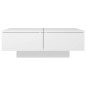 vidaXL Mesa de centro madera contrachapada blanco 90x60x31 cm