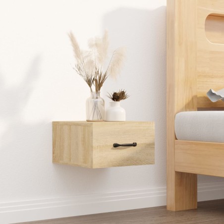 vidaXL Mesita de noche de pared color roble Sonoma 35x35x20 cm