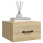vidaXL Mesita de noche de pared color roble Sonoma 35x35x20 cm