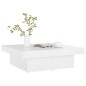 vidaXL Mesa de centro madera contrachapada blanco brillante 90x90x28cm vidaXL Mesa de centro madera contrachapada blanco brillante 90x90x28cm
