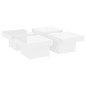 vidaXL Mesa de centro madera contrachapada blanco brillante 90x90x28cm vidaXL Mesa de centro madera contrachapada blanco brillante 90x90x28cm