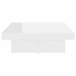 vidaXL Mesa de centro madera contrachapada blanco brillante 90x90x28cm vidaXL Mesa de centro madera contrachapada blanco brillante 90x90x28cm
