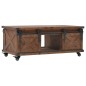 vidaXL Mesa de centro de madera maciza de abeto marrón 91x51x38 cm vidaXL Mesa de centro de madera maciza de abeto marrón 91x51x38 cm