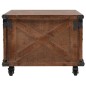 vidaXL Mesa de centro de madera maciza de abeto marrón 91x51x38 cm vidaXL Mesa de centro de madera maciza de abeto marrón 91x51x38 cm