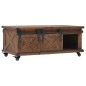 vidaXL Mesa de centro de madera maciza de abeto marrón 91x51x38 cm vidaXL Mesa de centro de madera maciza de abeto marrón 91x51x38 cm