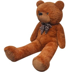 vidaXL Oso de peluche grande XXL marrón 160 cm 