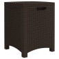 vidaXL Caja de almacenaje de jardín ratán PP marrón 39x39x46 cm