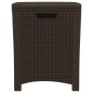 vidaXL Caja de almacenaje de jardín ratán PP marrón 39x39x46 cm