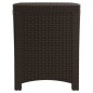 vidaXL Caja de almacenaje de jardín ratán PP marrón 39x39x46 cm