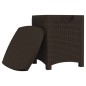 vidaXL Caja de almacenaje de jardín ratán PP marrón 39x39x46 cm