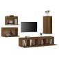 vidaXL Muebles para TV 5 piezas madera maciza de pino marrón miel vidaXL Muebles para TV 5 piezas madera maciza de pino marrón miel
