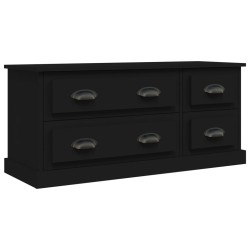 vidaXL Mueble para TV madera contrachapada negro 100x35,5x45 cm