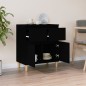 vidaXL Aparador de madera contrachapada negro 60x35x70 cm vidaXL Aparador de madera contrachapada negro 60x35x70 cm