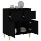 vidaXL Aparador de madera contrachapada negro 60x35x70 cm vidaXL Aparador de madera contrachapada negro 60x35x70 cm