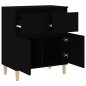 vidaXL Aparador de madera contrachapada negro 60x35x70 cm vidaXL Aparador de madera contrachapada negro 60x35x70 cm